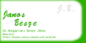 janos besze business card
